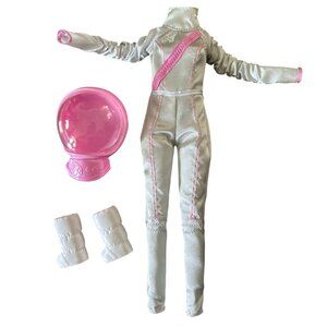 Vintage Barbie Astronaut Outfit With Pink Helmet & Silver Space Suit